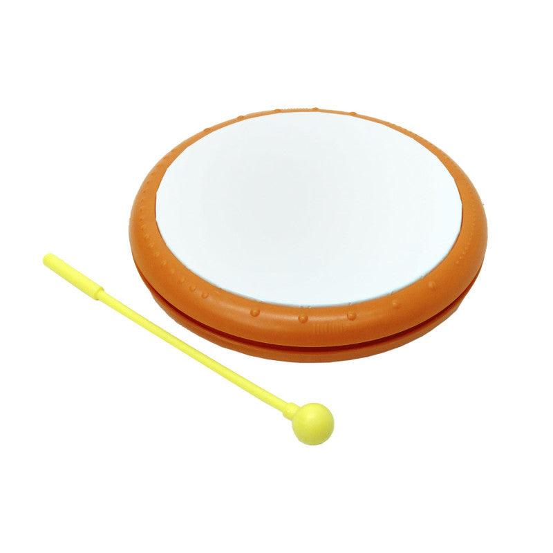 8In Plastic Frame Drum with Mallet (Pack of 2)