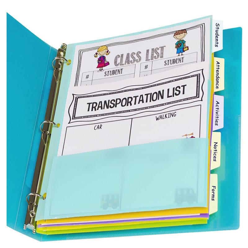 5 Tab Index Dividers With Multi Pockets (Pack of 6) - Dividers - C-Line Products Inc