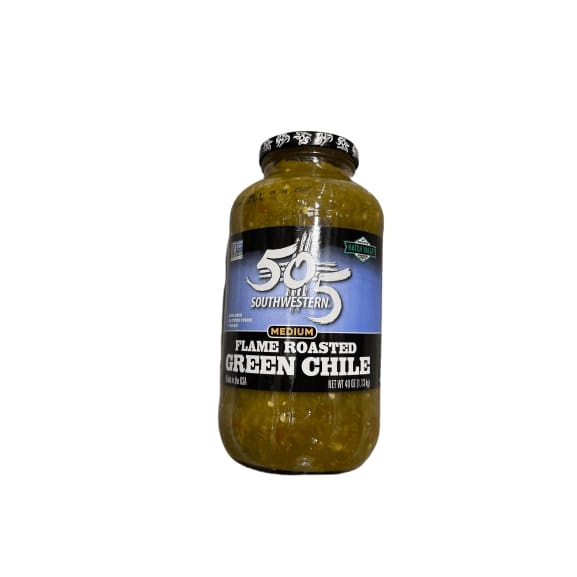 505 SouthWestern 505 SouthWestern Medium Flame Roasted Green Chile, 40 oz.