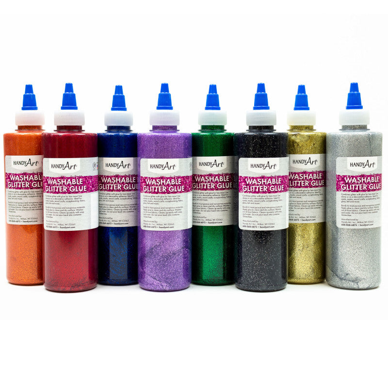 8Oz Glitter Glue Set 8 Colors