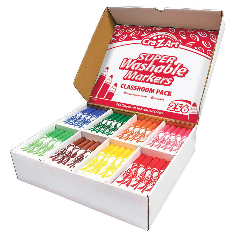 Washable Broad Line Markers Class Pack 256Ct