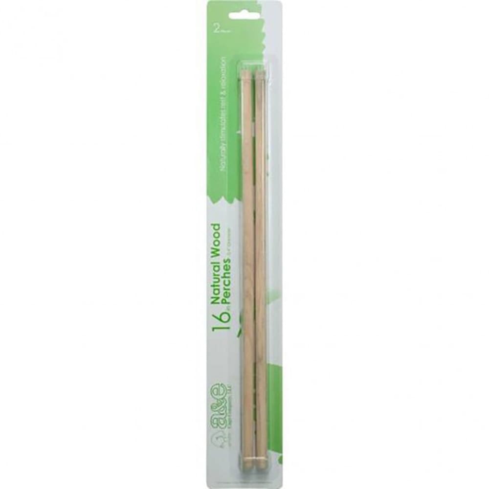 A and E Cages Wooden Replacement Bird Perch 2pk 16in - Pet Supplies - A and E
