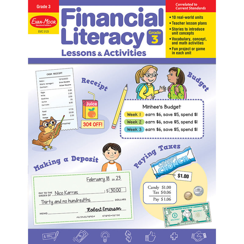Gr3 Financial Literacy Lessons & Activities (Pack of 2)