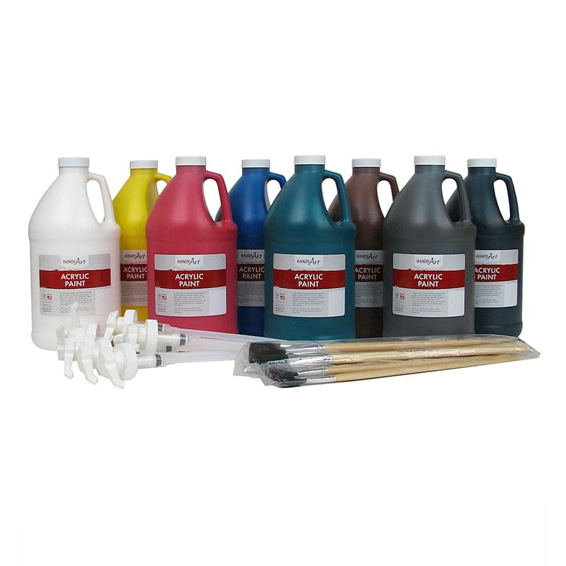 Acrylic 8 Half Gallon Primary Set - Paint - Rock Paint Distributing Corp