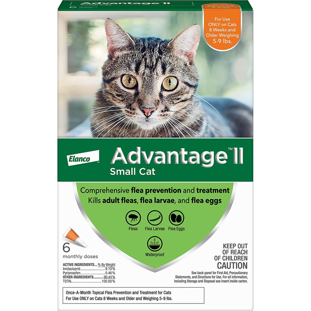 Advantage II Cat Small Orange 6-Pack - Pet Supplies - Advantage