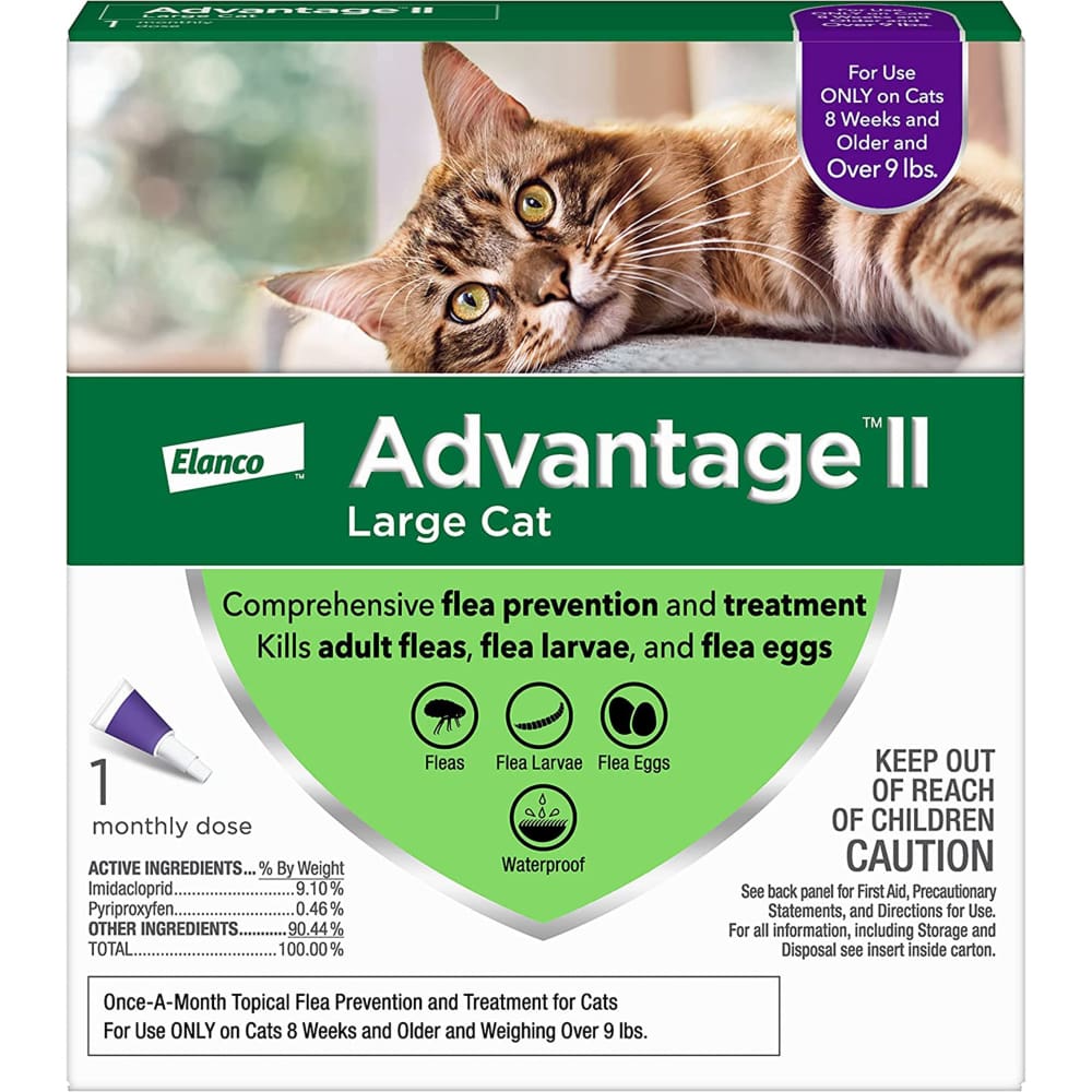 Advantage II Large Cat Single Dose Purple - Pet Supplies - Advantage
