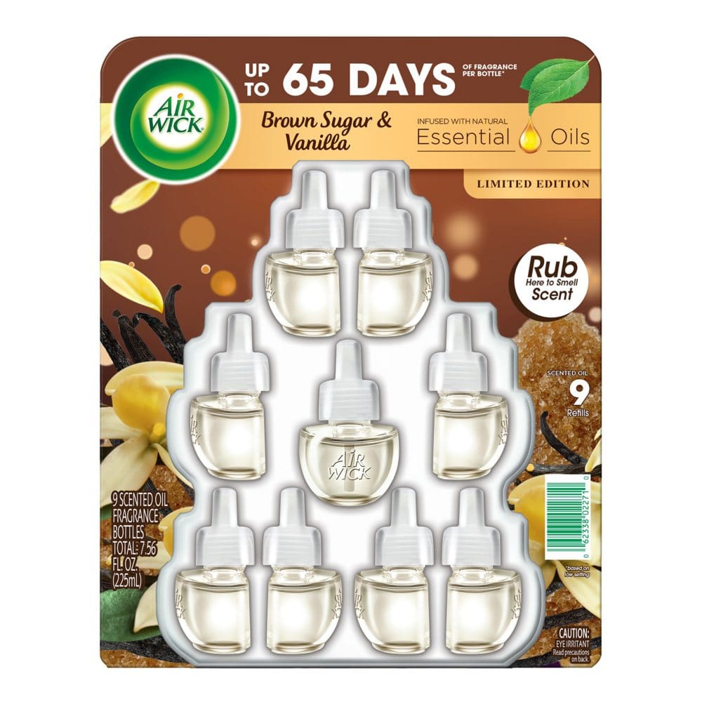 Air Wick Scented Oil Air Freshener Refills Brown Sugar & Vanilla (9 ct.) - New Grocery & Household - Air Wick