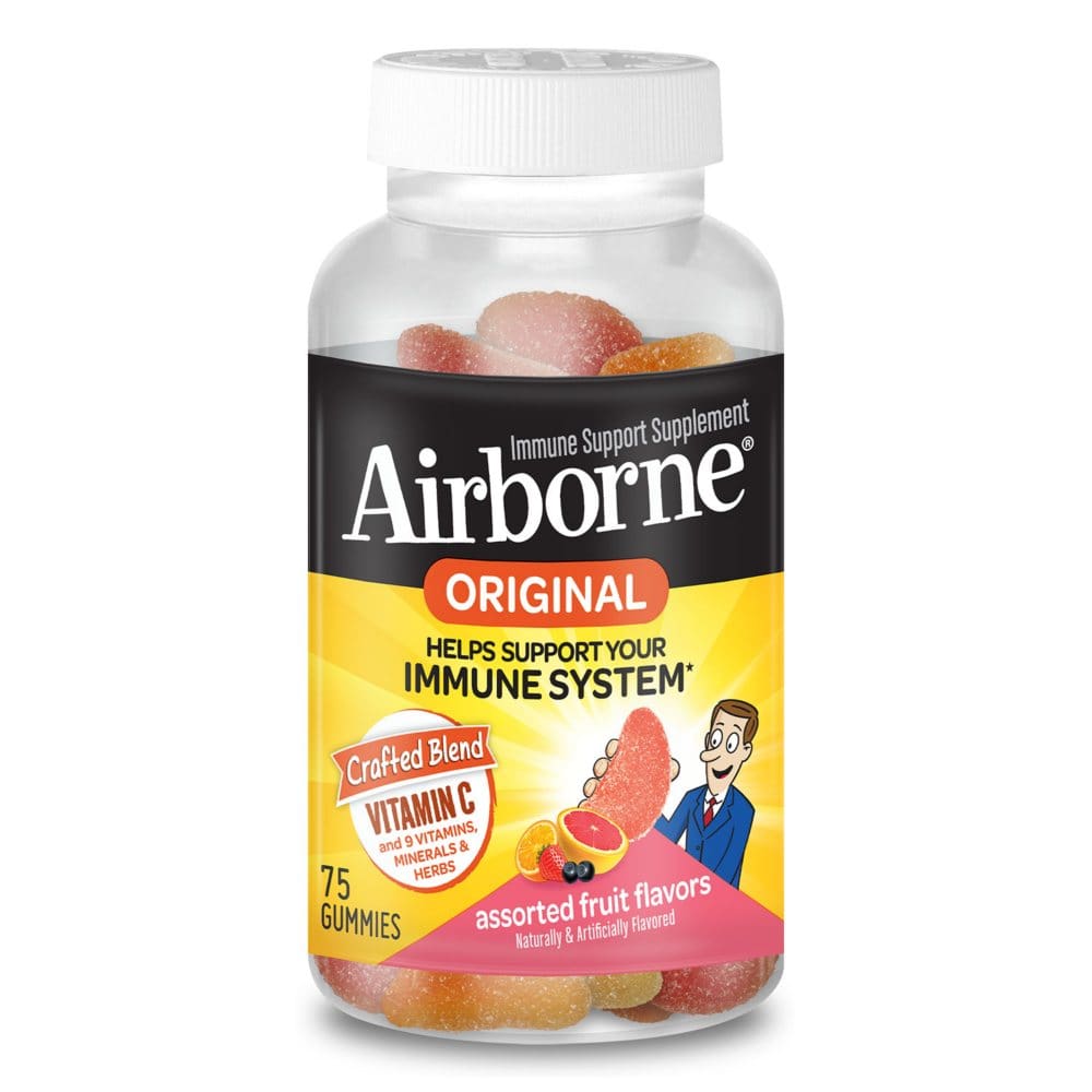 Airborne Immune Support Gummies Assorted Fruit Flavors (75 ct.) - Immune Health - Airborne