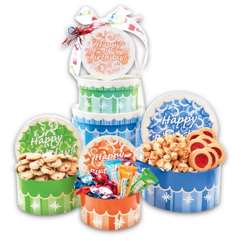 Alder Creek Gifts Happy Birthday Gift Tower | ShelHealth