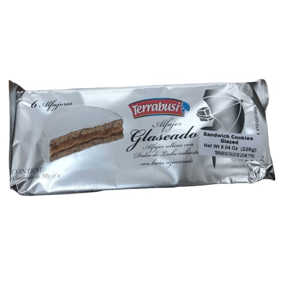 Alfajores Terrabusi Blanco Glaseado Relleno con Dulce de Leche, 8.04 oz - ShelHealth.Com