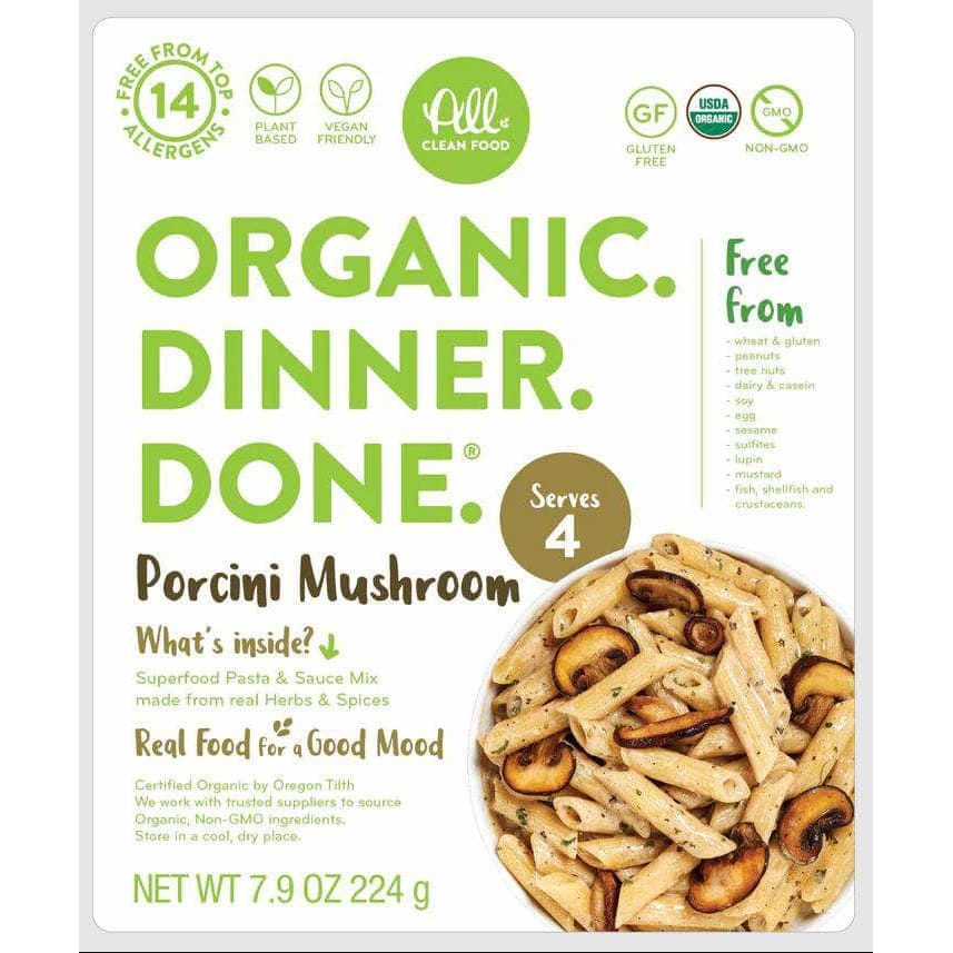 ALL CLEAN FOOD Grocery > Meal Ingredients > Noodles & Pasta ALL CLEAN FOOD: Porcini Mushroom Pasta, 7.5 oz