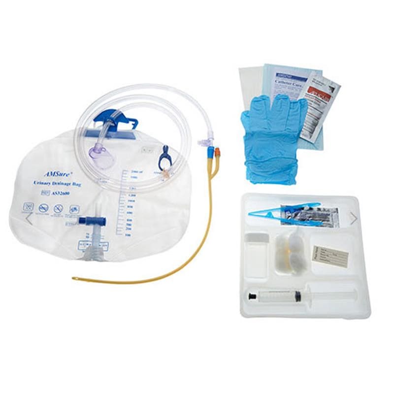 Amsino International Foley Cath Tray 16Fr Closed With Drain Bag - Item Detail - Amsino International