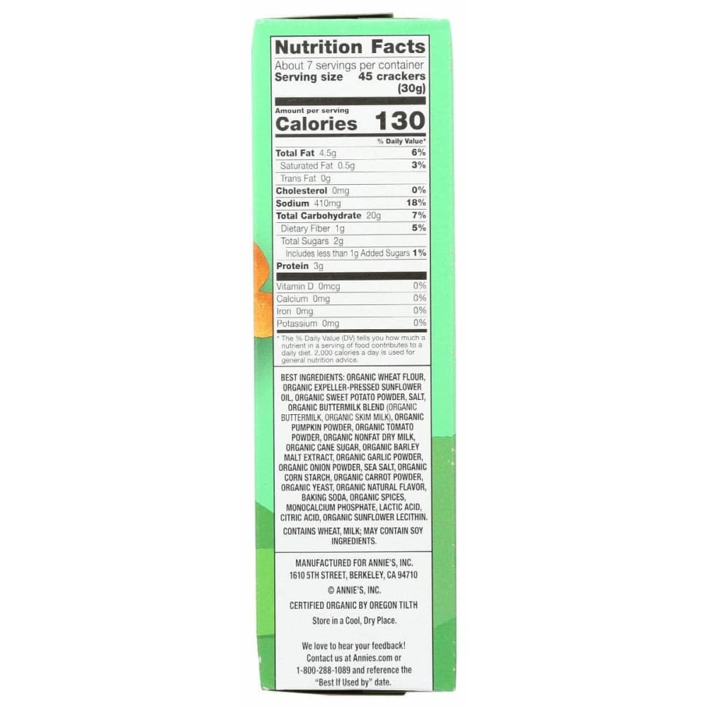 ANNIES HOMEGROWN Annies Homegrown Cracker Veggie Ranch Org, 7.5 Oz