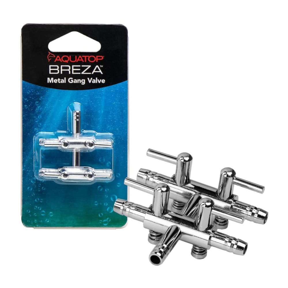 Aquatop BREZA Metal Gang Valve 4-Way Silver - Pet Supplies - Aquatop