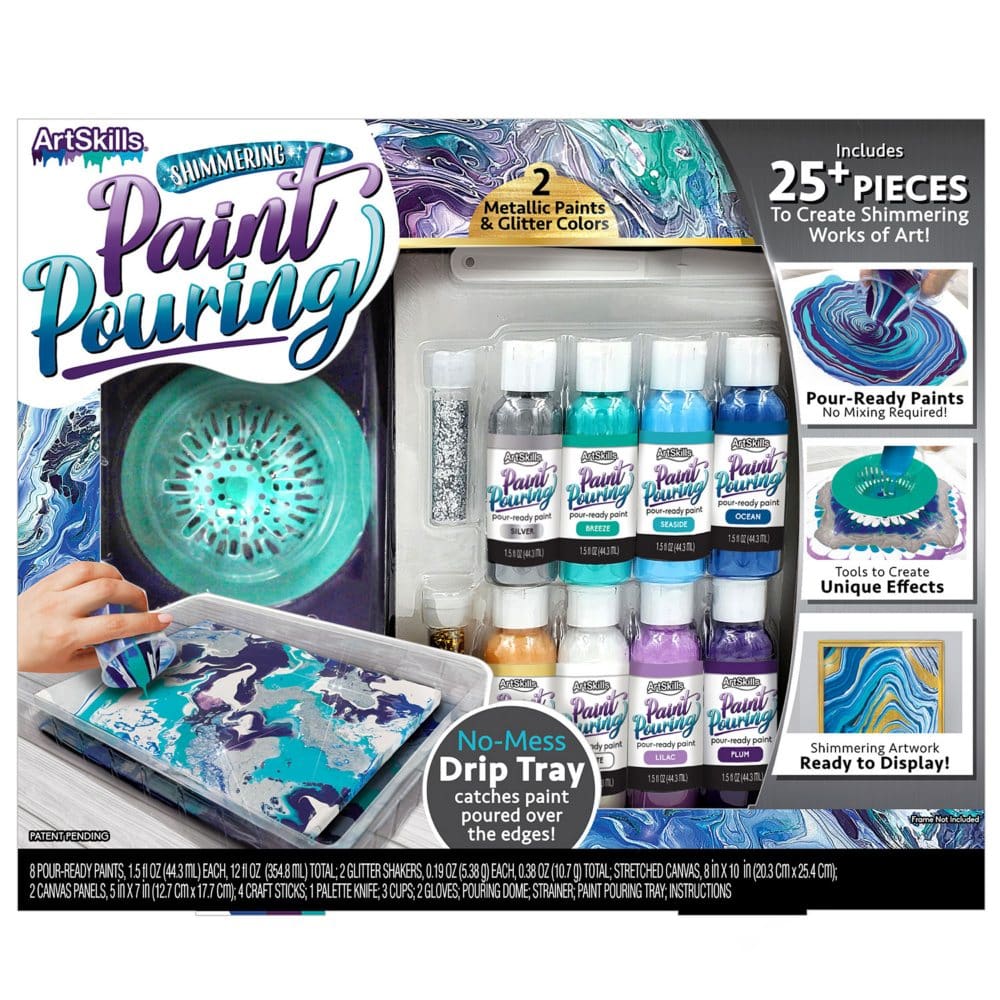 ArtSkills Acrylic Paint Pouring Art Activity Kit Metallic - Learning & Educational Toys - ArtSkills