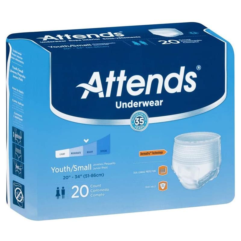 Attends Attends Underwear Small 20-34 Case of 80 - Incontinence >> Protective Underwear - Attends