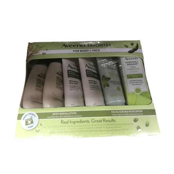 Aveeno Favorites For Body & Face Travel Pack - ShelHealth.Com
