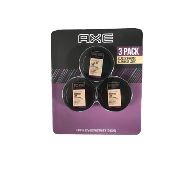 AXE Clean Cut Look Classic Hair Pomade 2.64 oz, 3 Count - ShelHealth.Com