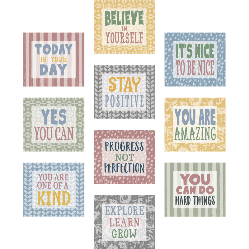 Class Cottage Positive Sayings Accents (Pack of 8)