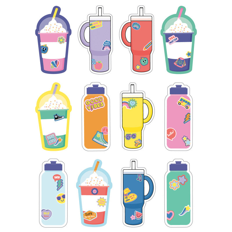 Cups & Water Bottles Cutouts We Stick Together (Pack of 8)