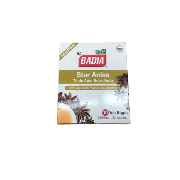 Badia Star Anise Te de Anis Estrellado Tea Bags, 10 Count - ShelHealth.Com