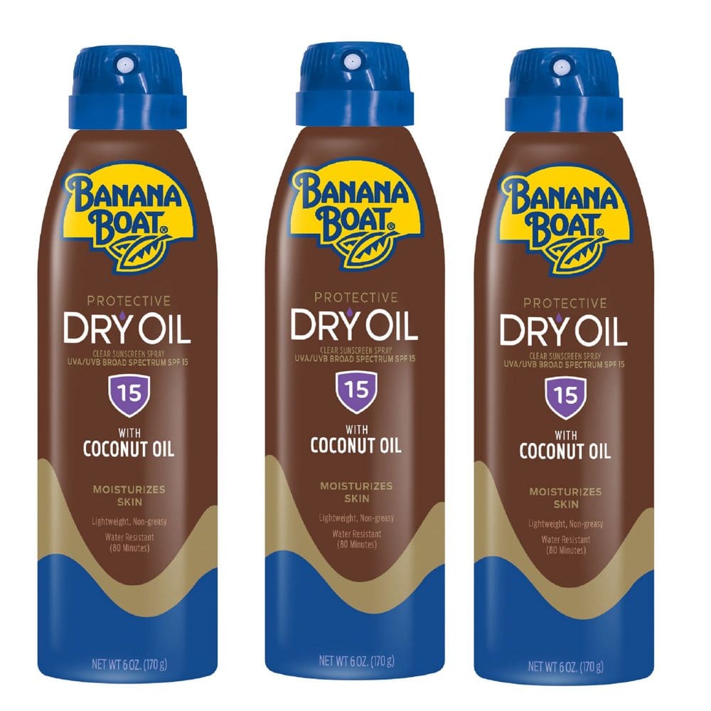Banana Boat Dry Tanning Oil SPF 15 (6 oz. 3 pk.) - Skin Care - Banana Boat