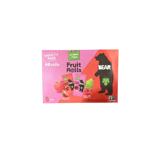 Bear Fruit Bear Fruit Rolls, Strawberry & Raspberry, 48 Rolls (16.8 oz.)