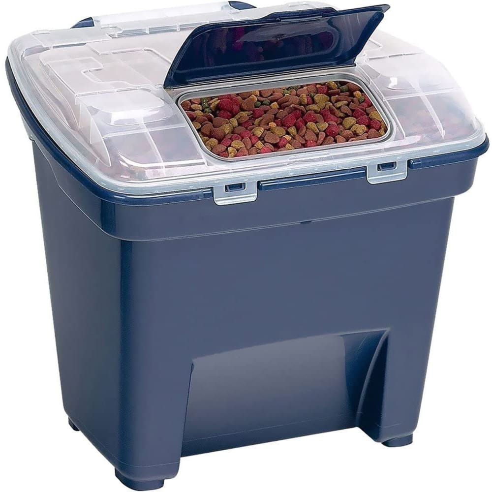 Bergan Smart Storage Food Bin Navy Large - Pet Supplies - Bergan