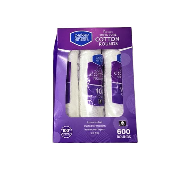 Berkley and Jensen 100% Pure Cotton Rounds 600 ct. - ShelHealth.Com