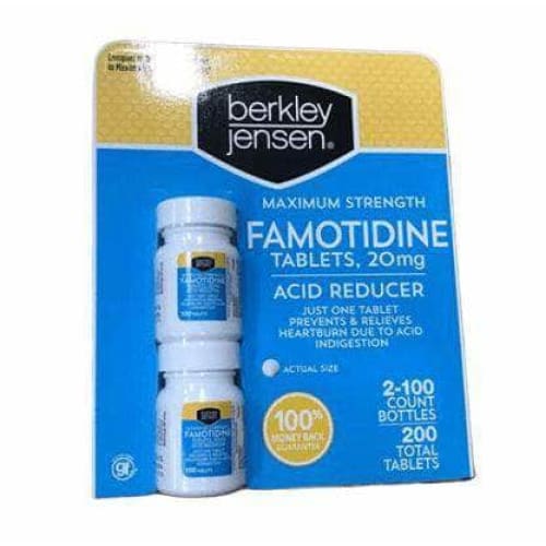 Berkley Jensen Berkley and Jensen Acid Controller Maximum Strength Famotidine Tablets 20 mg Acid Reducer 200 Tablets