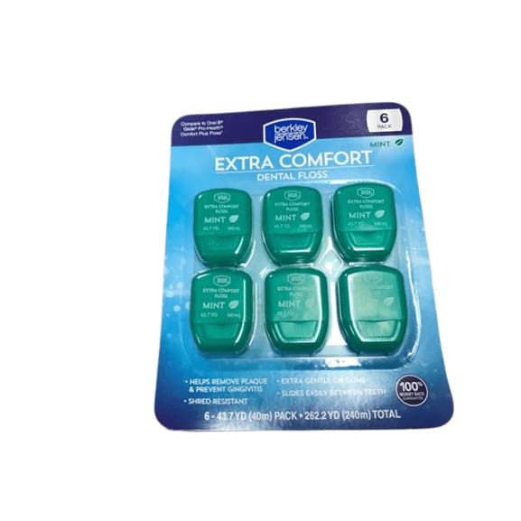Berkley Jensen Extra Comfort Dental Floss 43.7 Yards, 6 pk. - ShelHealth.Com
