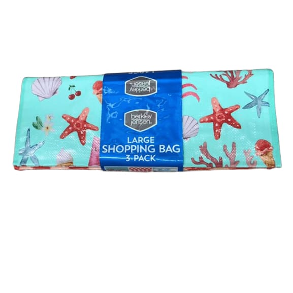 berkley jensen Large Shopping Bag, 3 Pack, Assorted Designs - ShelHealth.Com