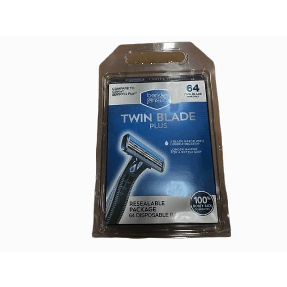 Berkley Jensen Men's Twin-Blade Disposable Razor, 64 ct. - ShelHealth.Com