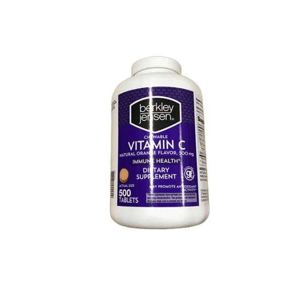 Berkley Jensen Vitamin C Chewable Vitamin, 500 ct. - ShelHealth.Com