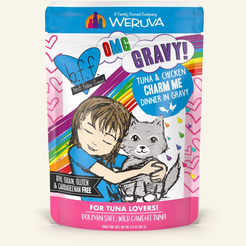 Bff Cat OMG Charm Me Tuna and Chicken Dinner in Gravy 3.0oz. (Case of 12) - Pet Supplies - Bff
