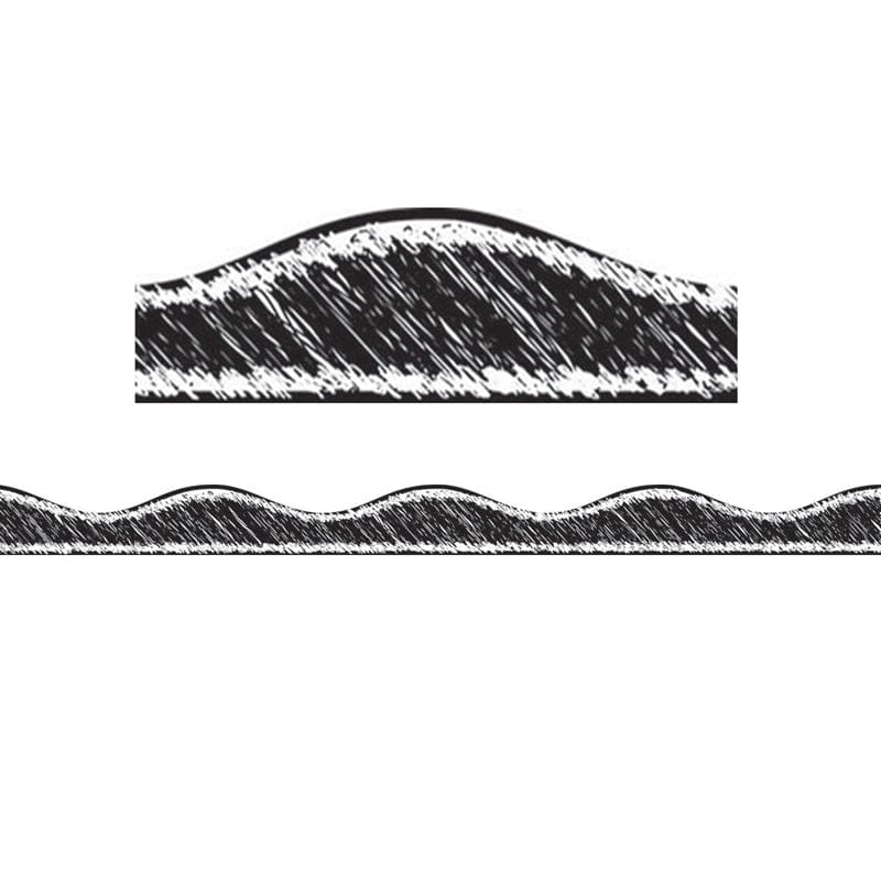 Big Magnetic Border Big Black Scribble Chalk (Pack of 6) - Border/Trimmer - Ashley Productions