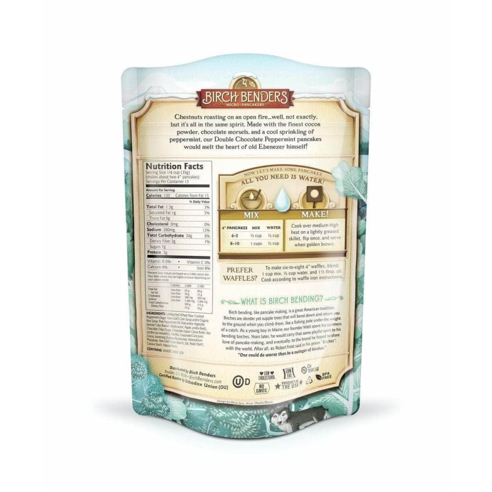 BIRCH BENDERS Birch Benders Double Chocolate Peppermint Pancake Waffle Mix, 16 Oz