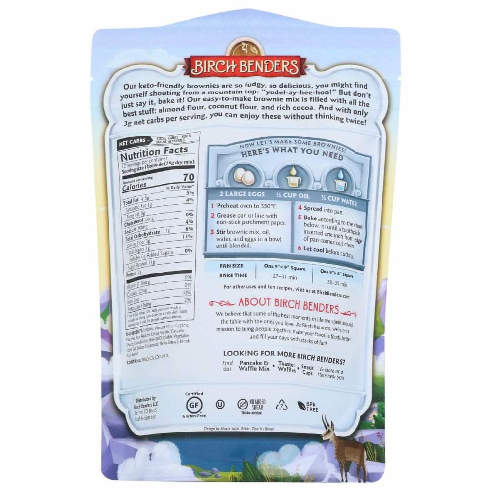 BIRCH BENDERS Birch Benders Keto Ultimate Fudge Brownie Mix, 10.8 Oz