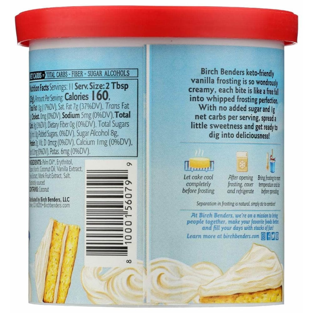 BIRCH BENDERS Birch Benders Keto Vanilla Frosting, 10 Oz