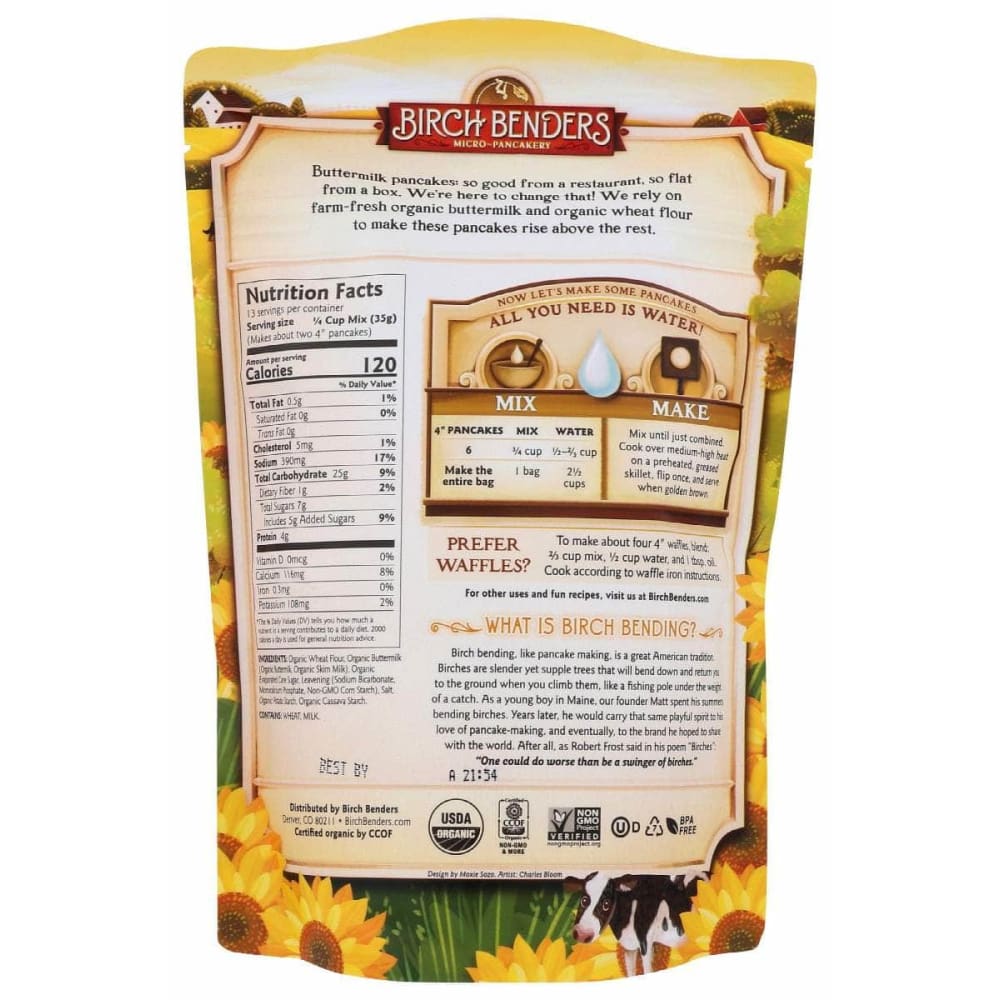 BIRCH BENDERS Birch Benders Organic Buttermilk Pancake And Waffle Mix, 16 Oz