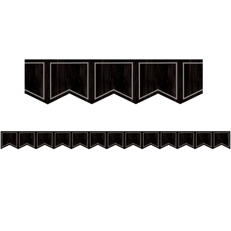 Black Pennants Die-Cut Border Trim Modern Farmhouse (Pack of 10) - Border/Trimmer - Teacher Created Resources