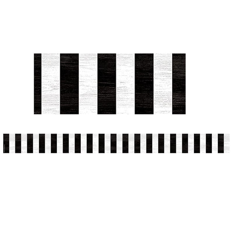 Black Stripes Straight Border Trim Modern Farmhouse (Pack of 10) - Border/Trimmer - Teacher Created Resources