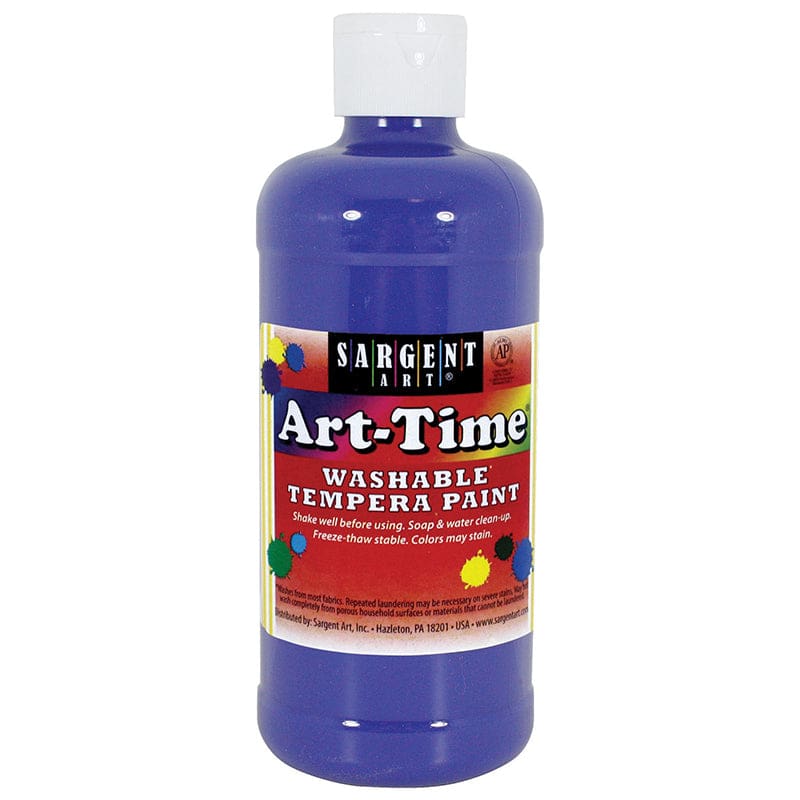 Blue Art-Time Washable Paint 16 Oz (Pack of 12) - Paint - Sargent Art Inc.