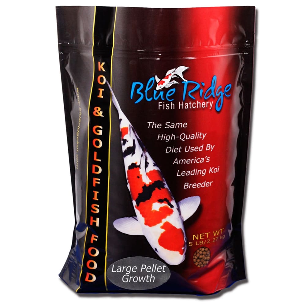 Blue Ridge Fish Hatchery Growth Formula Pellet Fish Food for Koi and Goldfish 2 lb Large - Pet Supplies - Blue Ridge