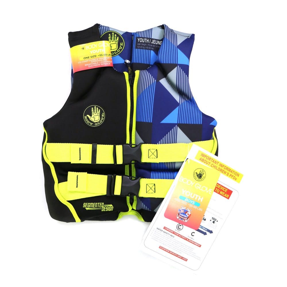 Body Glove Boys’ U.S. Coast Guard-Approved PFD (One Size 50-90 lbs.) - Water Sports Equipment - Body Glove