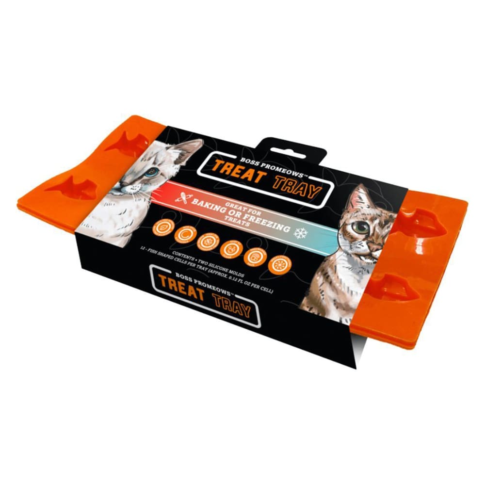 Boss Cat Pro Meow Orange Treat Tray 2Pk - Pet Supplies - Boss Dog