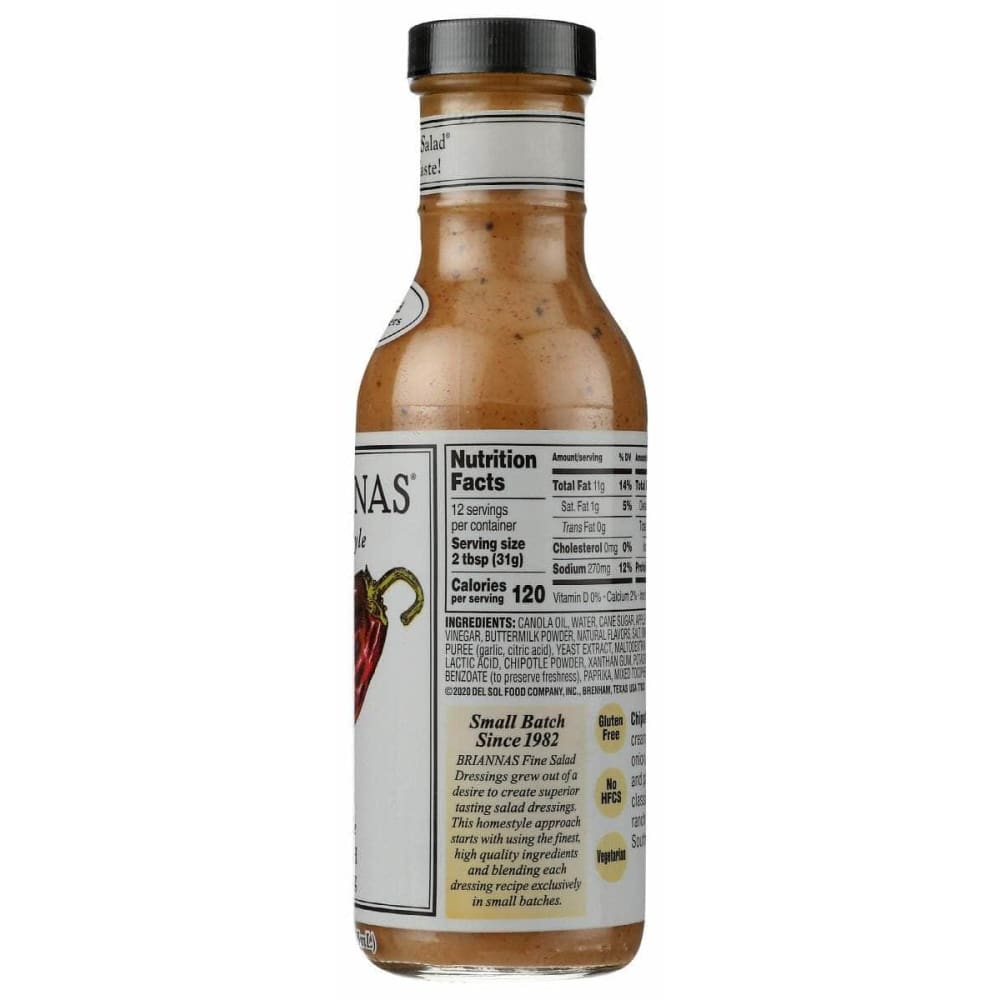 BRIANNAS Briannas Chipotle Ranch Dressing, 12 Oz