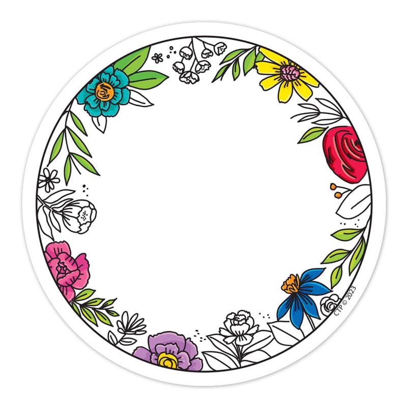Bright Blooms 3 Inch Cutouts Designer (Pack of 10) - Accents - Creative Teaching Press