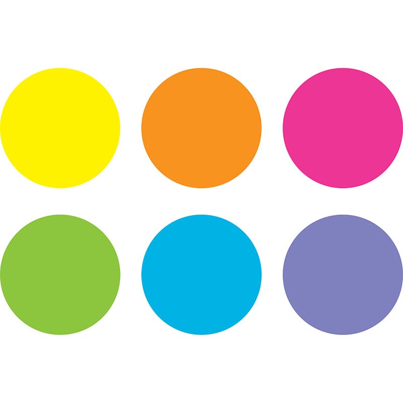 Bright Circles Floor Markers 7 Spot On (Pack of 6) - Classroom Management - Teacher Created Resources