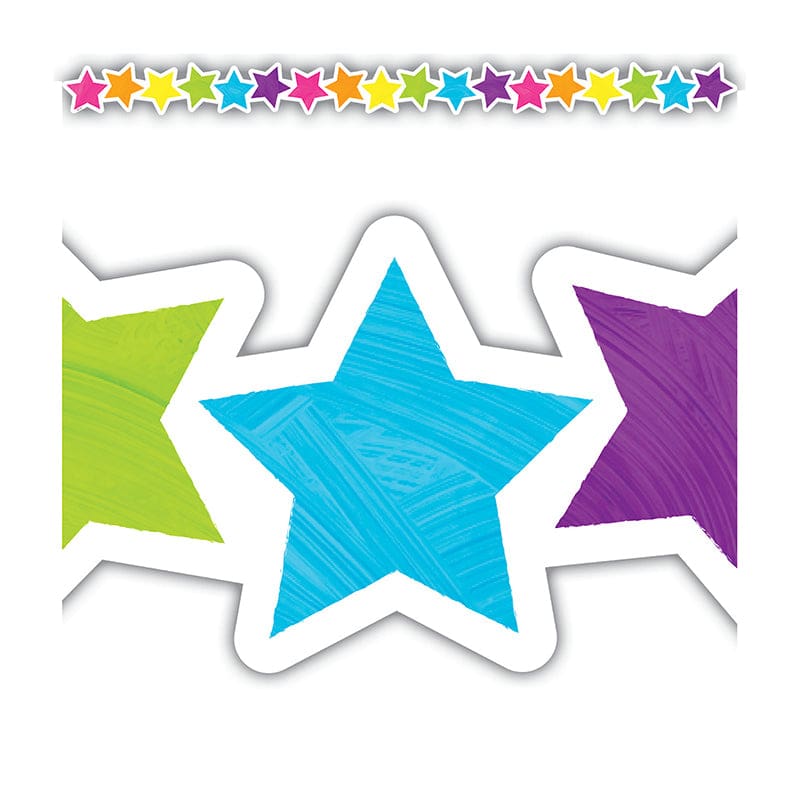 Brights 4Ever Stars Die-Cut Border Trim (Pack of 10) - Border/Trimmer - Teacher Created Resources